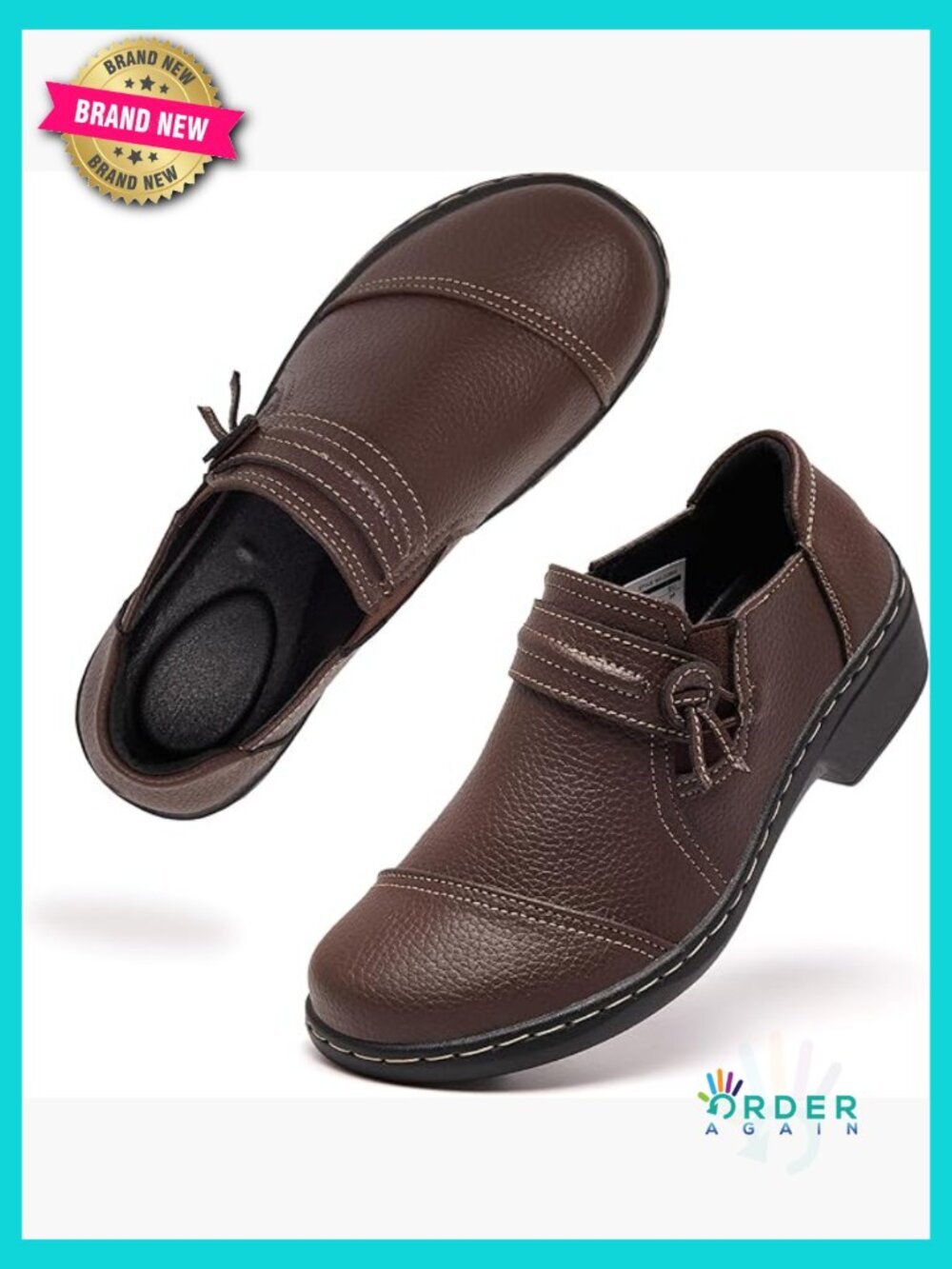 Slip On Loafers Vegan Leather Business Casual Office Work Shoes Wide Width